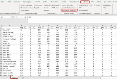 Das Add-In Calidris